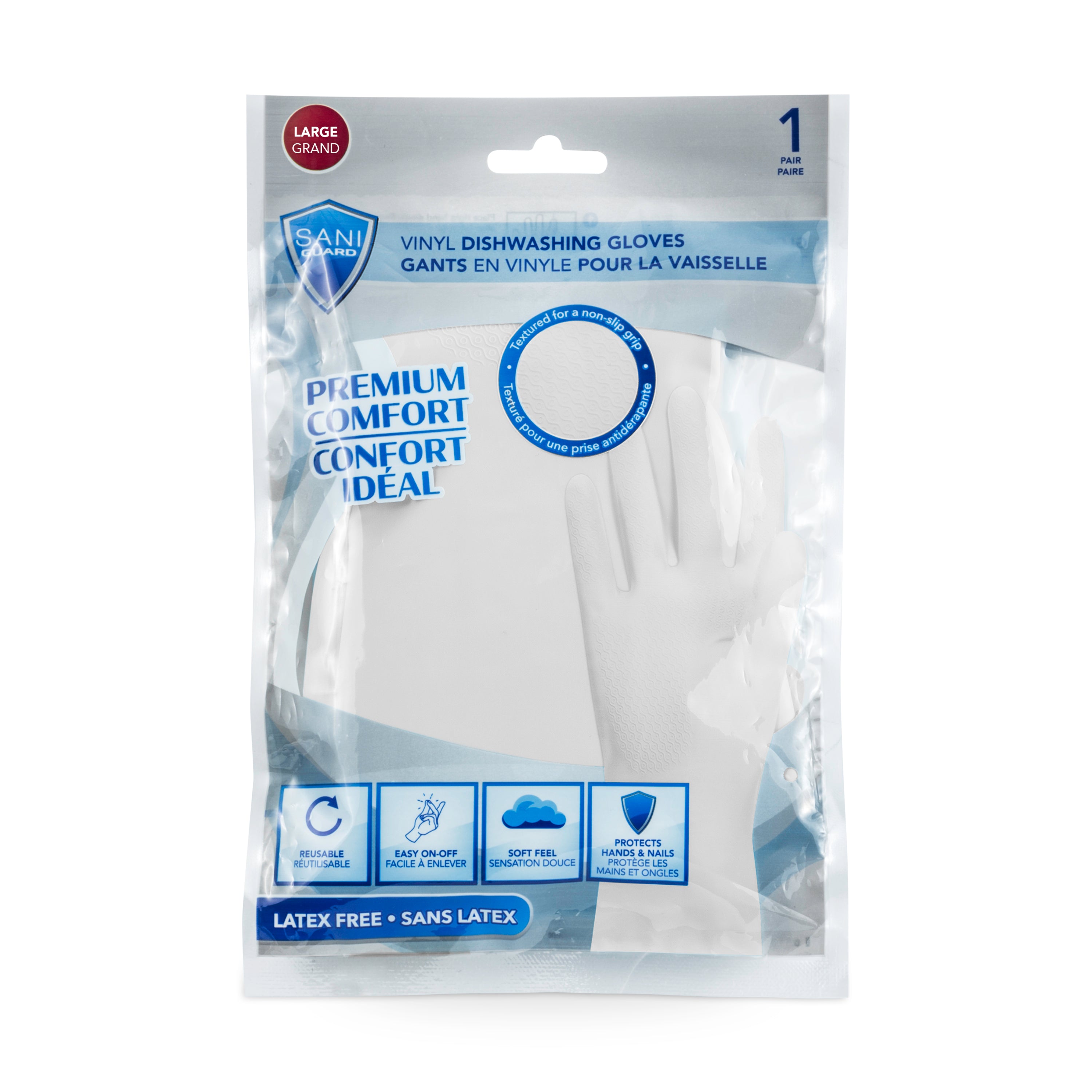 Sani-Guard Premium Dish Gloves Large