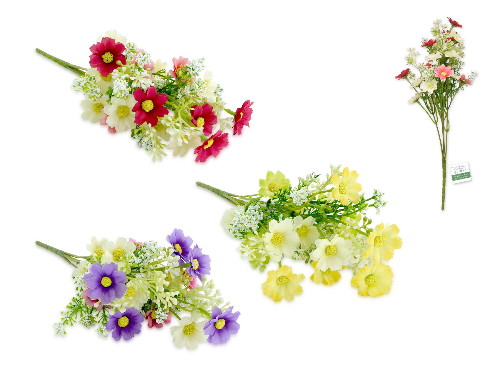 Mini Daisy Bush with Gypsophila Assorted Colors