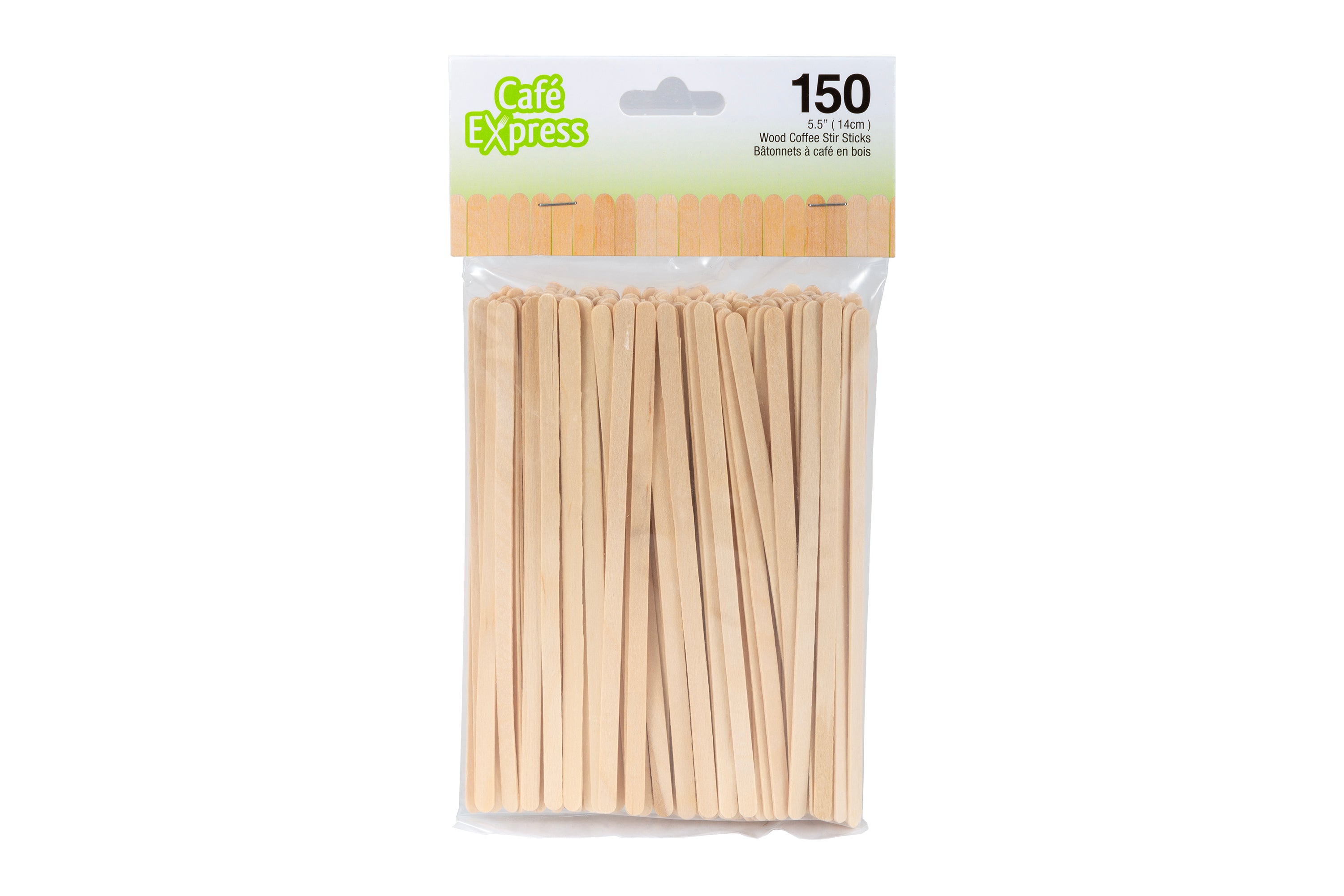 Cafe Express Wooden Coffee Sticks 5.5" 150/Pk