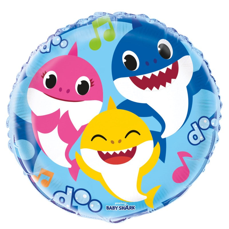 Baby Shark Round Foil Balloon 18"