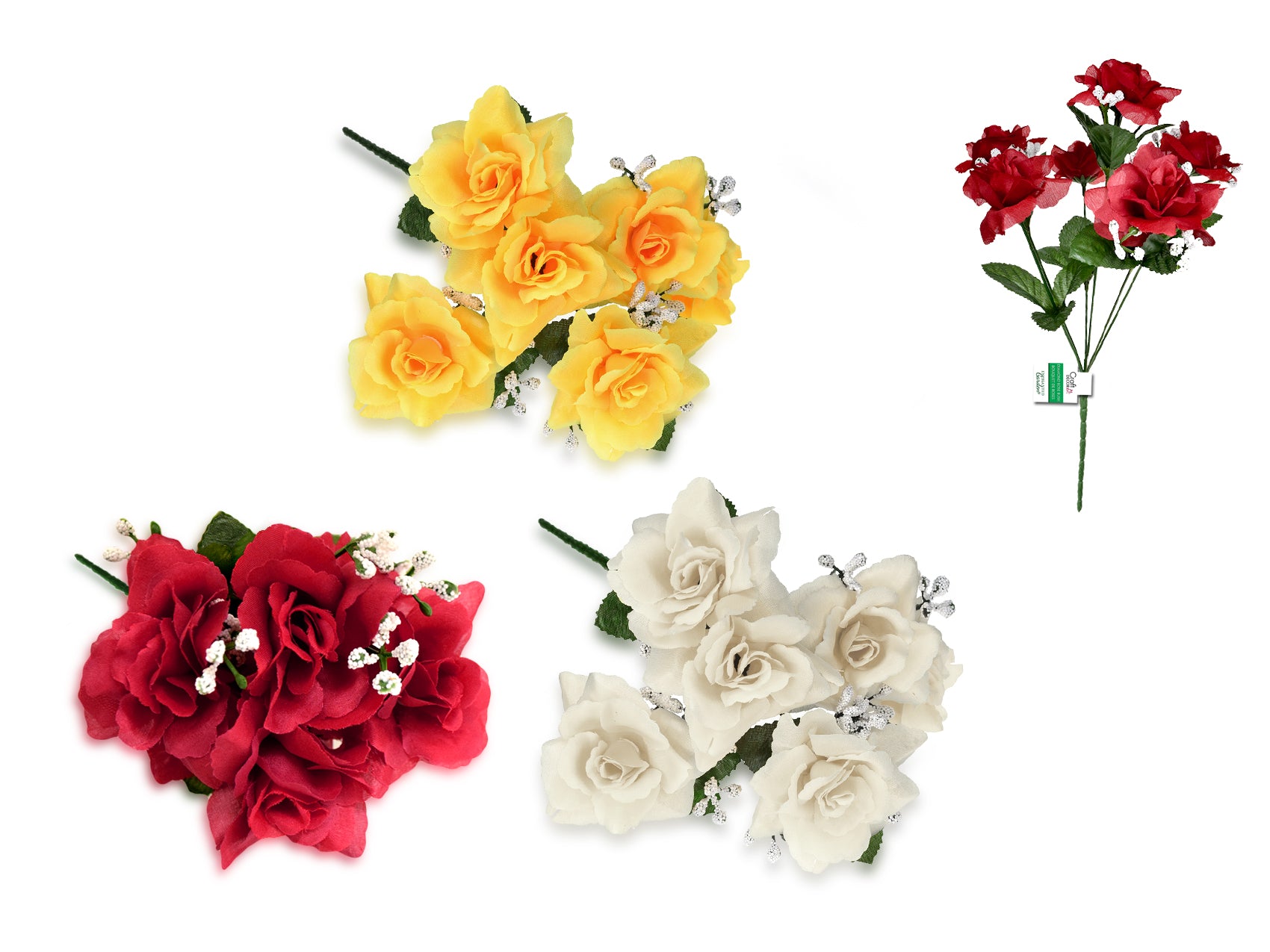 Enchanted Garden: 12" Diamond Rose Bush x6 Head w/Gyp