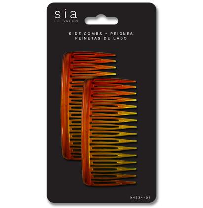 Brown Side Combs, 2 Pack