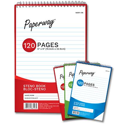 Steno Notebook, 6" x 9", 120 Sheets
