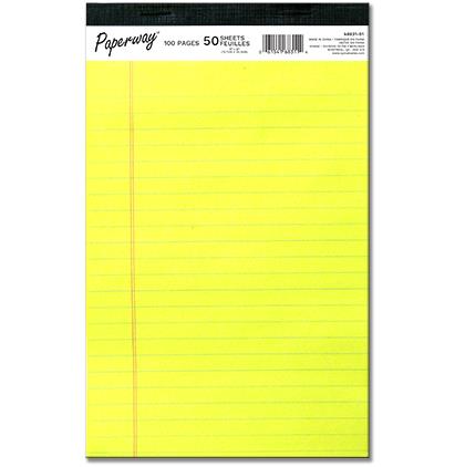 Yellow Legal Pad, 5" x 8", 50 Sheets