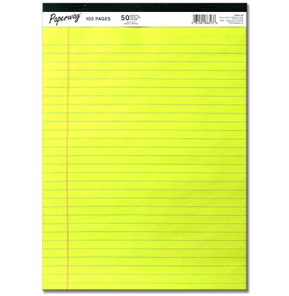Yellow Legal Pad, 50 Sheets