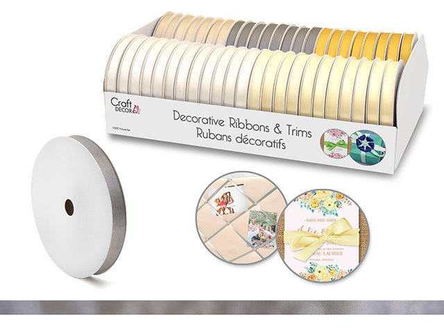 Poly-Satin Ribbon 3/8" x 5yd Rolls