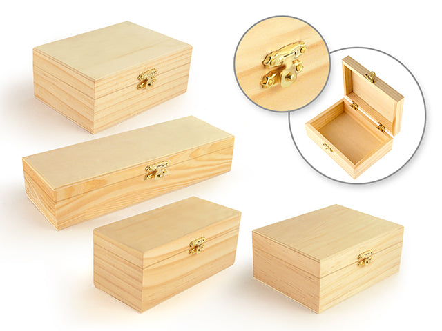 Wood Craft Box with Clasp 6"-8.5"