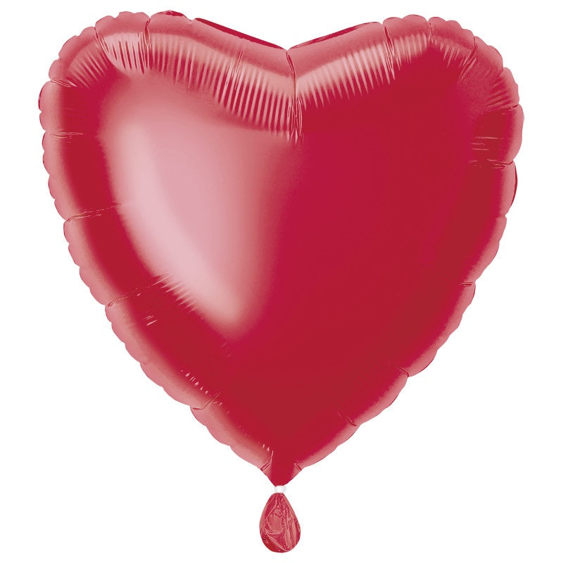 Solid Heart Foil Balloon 18"