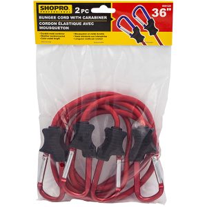 Bungee Cord with Carabiner 36" 2Pc