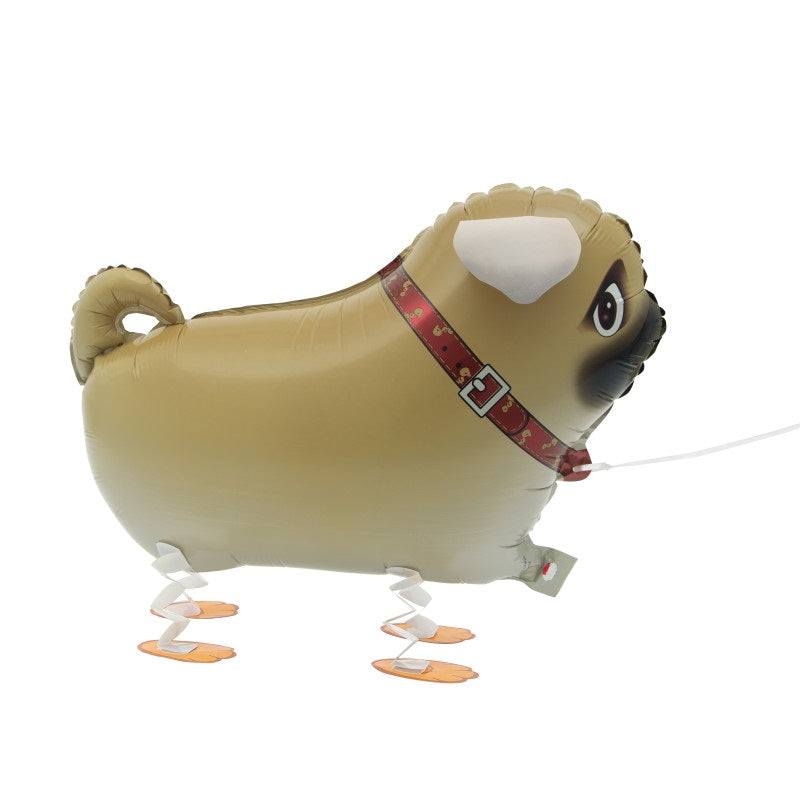 Walking Pet Pug Foil Balloon
