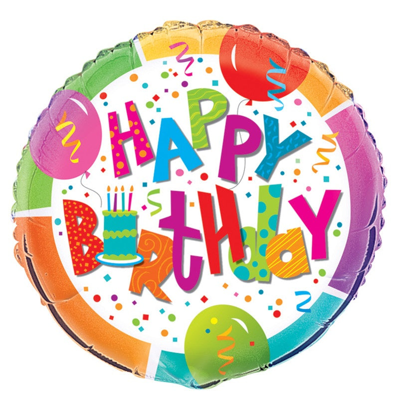 Birthday Jamboree Round Foil Balloon 18"