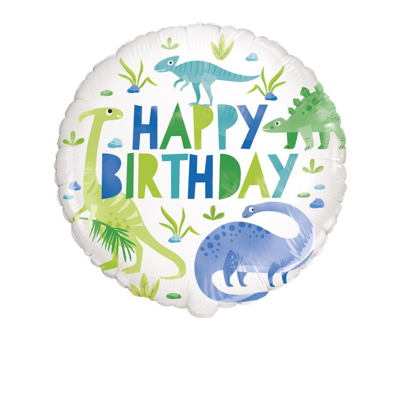Dinosaur Round Foil Balloon 18"