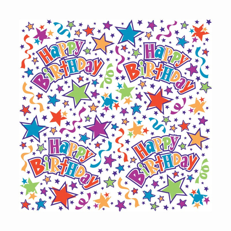 Birthday Stars Gift Wrap 30 X 5 Ft