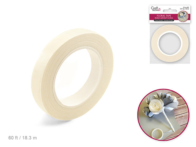 Floral Tape Stem Wrap: 1/2" x 20yds