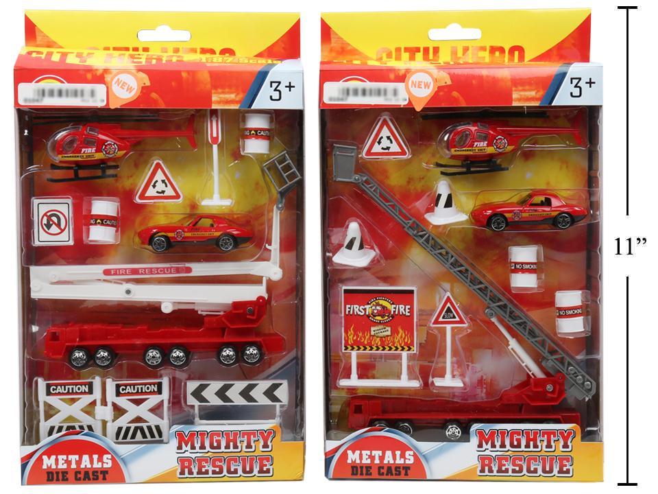 10-Piece Fire Engine Playset