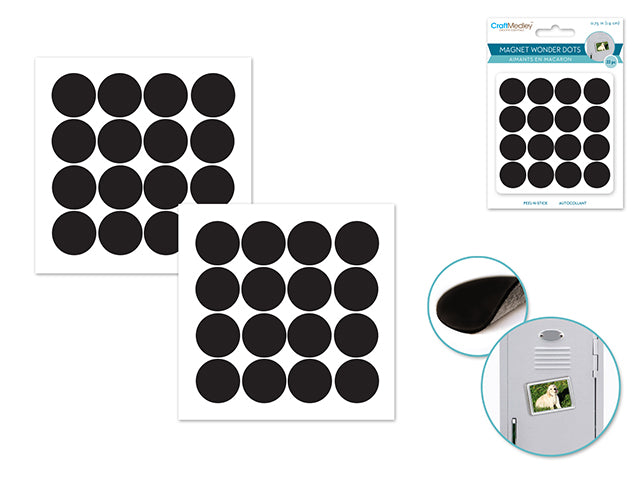 Magnet Wonder Dots: 3/4" Peel-n-Stick, Pack of 32