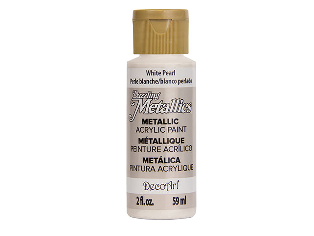 Dazzling Metallics 2oz All-Purpose Shimmering Luster Paint, DA070-336 DA117 White Pearl