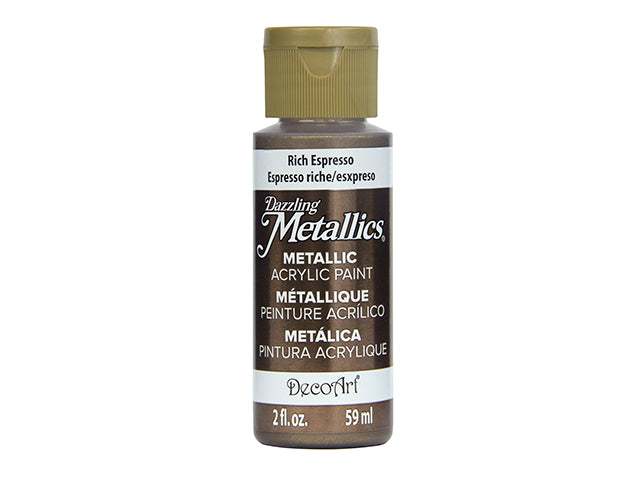 Dazzling Metallics 2oz All-Purpose Shimmering Luster Paint in Rich Espresso DA070-336 DA245