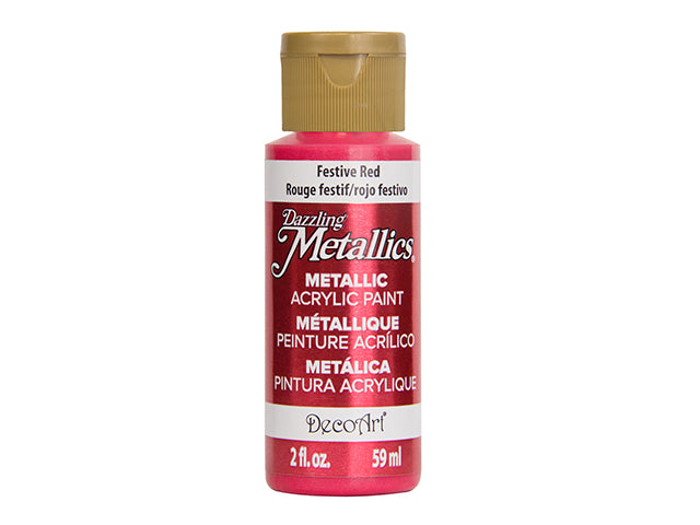 Dazzling Metallics 2oz All-Purpose Shimmering Luster Paint in Festive Red, DA070-336 DA262
