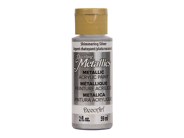 Dazzling Metallics 2oz All-Purpose Shimmering Luster Paint in DA070-336 Shimmering Silver