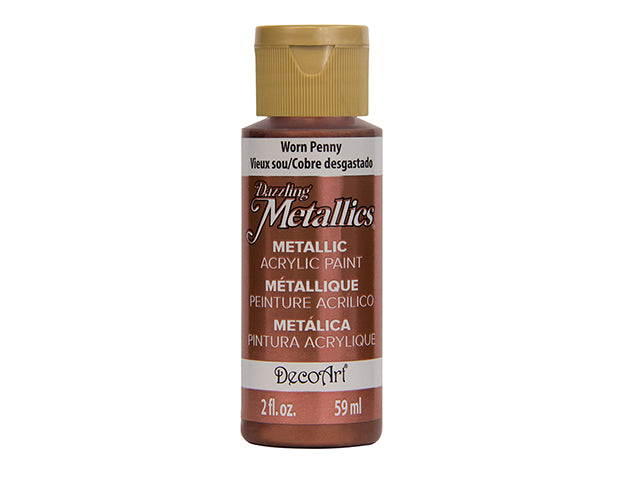 Dazzling Metallics Paint: 2oz All-Purpose Shimmering Luster DA070-336 DA287 Worn Penny