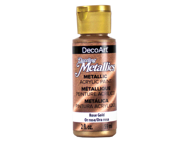 Dazzling Metallics 2oz All-Purpose Shimmering Luster Paint in Rose Gold, DA070-336 DA336