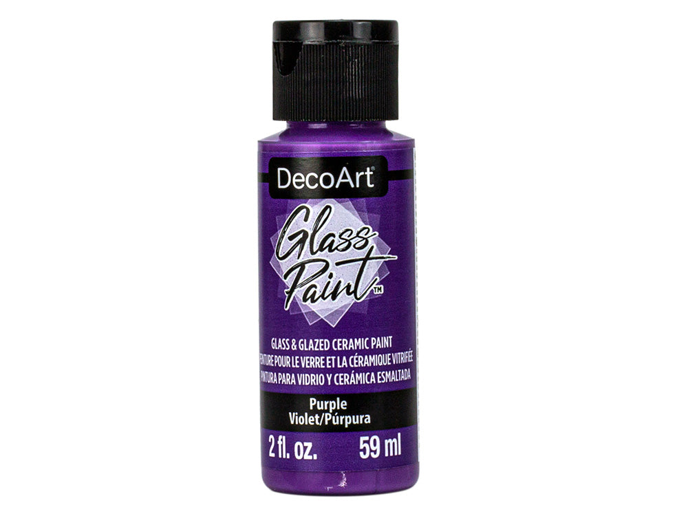 Decoart 2oz Glass Paint for Glass and Glazed Ceramic in DGP01-16 DGP12 Purple