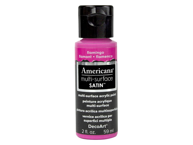 Americana Satins Multi-Surface Paint, 2oz, DA500-539 DA504 Flamingo