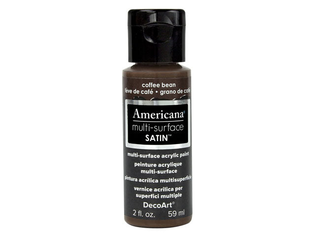 Americana Satins Multi-Surface Paint, 2oz, DA500-539 DA536 in Coffee Bean Color