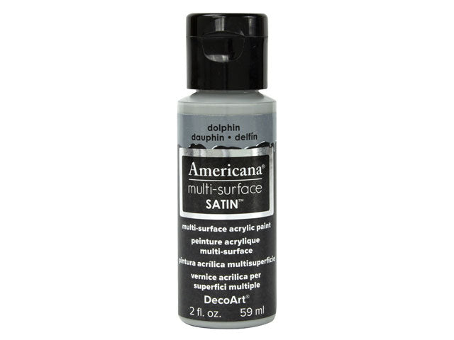 Americana Satins Multi-Surface Paint, 2oz, DA500-539 DA537 Dolphin