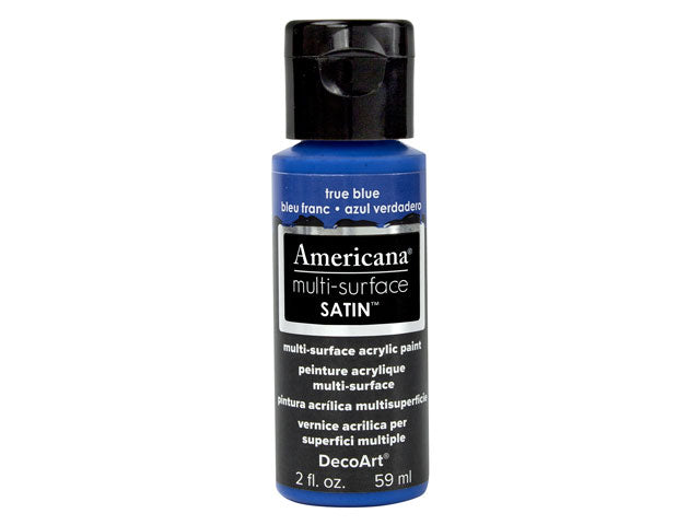 Americana Satins Multi-Surface Paint, 2oz, DA500-539 DA528, True Blue