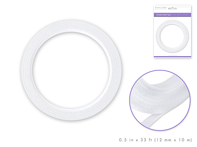 Double-Sided Adhesive Paper Craft Tape: 12mm x 10m, Acid-Free