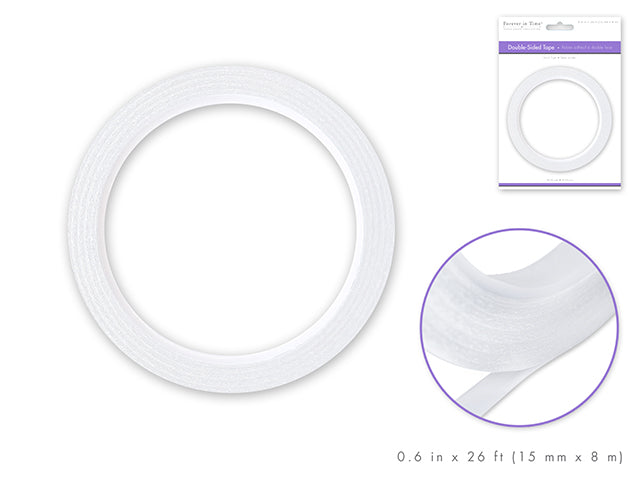 Double-Sided Adhesive Paper Craft Tape: 15mm x 8m, Acid-Free