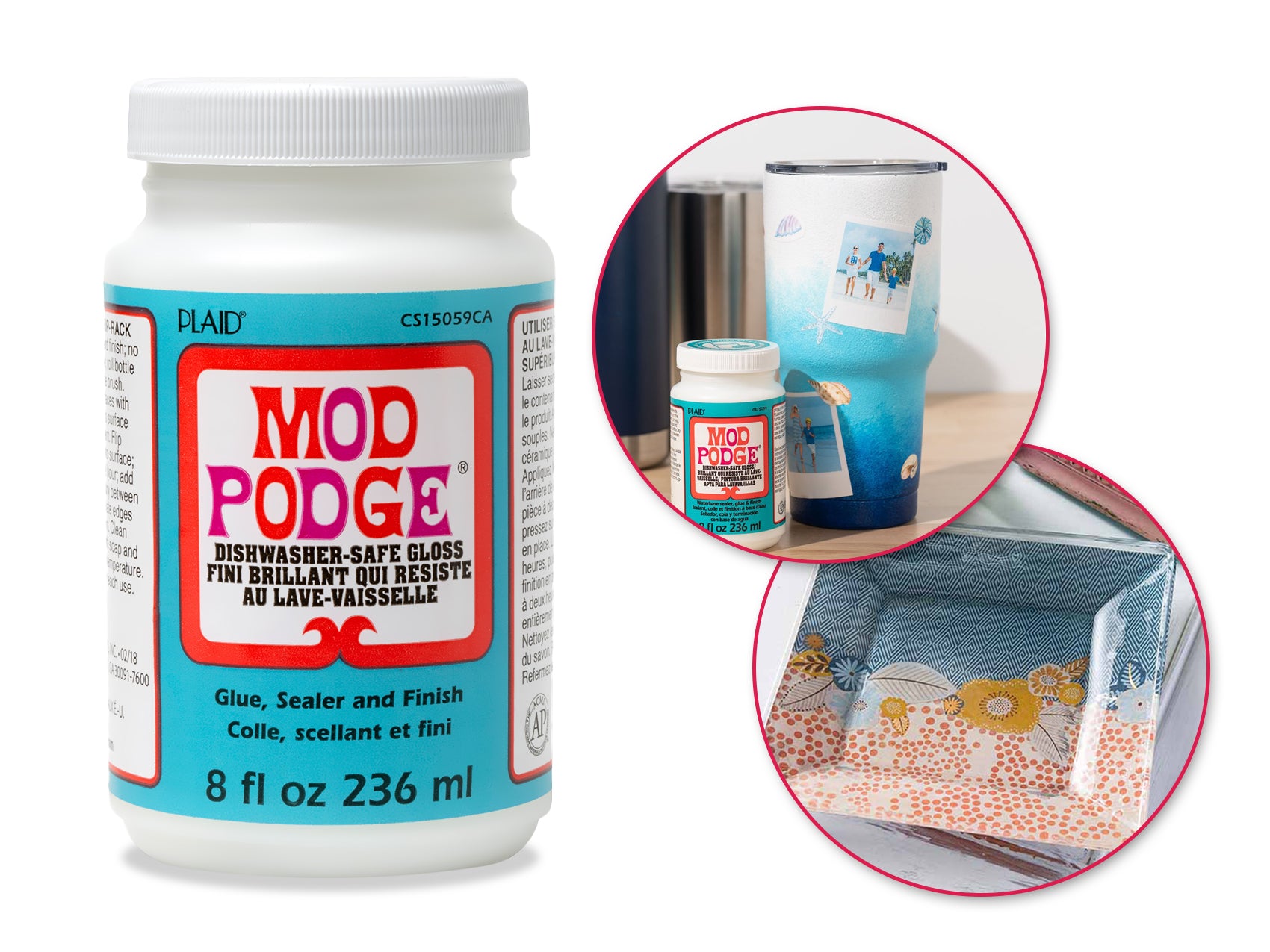Mod Podge: 8oz Non-Toxic Gloss Glue, Sealer, and Finish - Dishwasher Safe