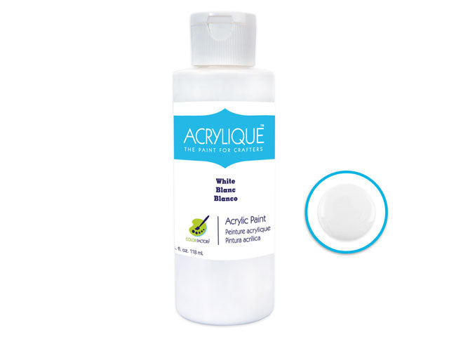 Color Factory: 4oz White Acrylic Paint for Crafters 001