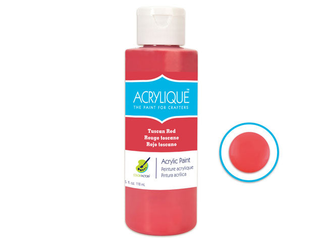Color Factory: 4oz Tuscan Red Acrylic Paint for Crafters