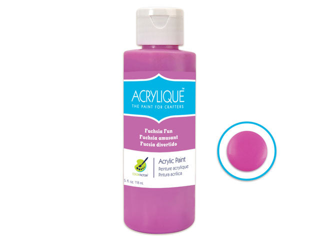 Color Factory: 4oz Acrylic Paint in 055 Fuchsia Fun for Crafters
