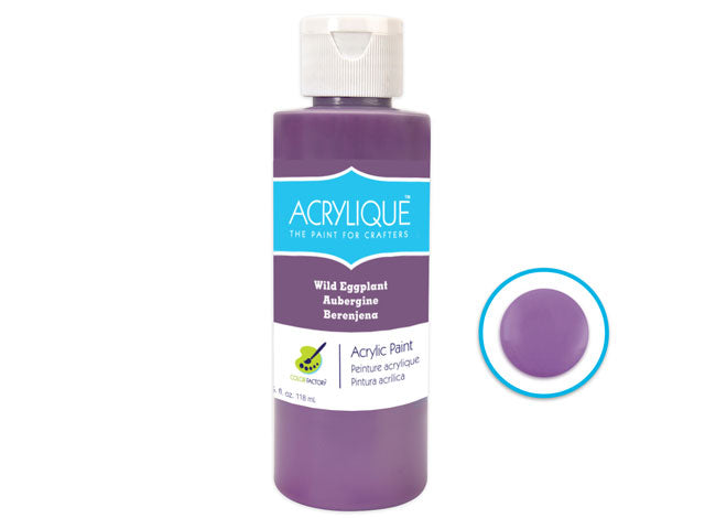 Color Factory's 4oz Acrylic Paint in 050 Wild Eggplant for Crafters