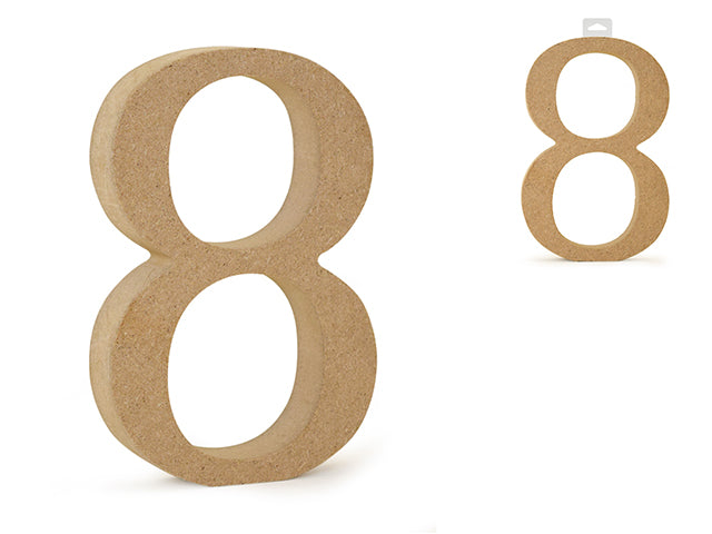 5 1/8" MDF Standing Wood Number 8