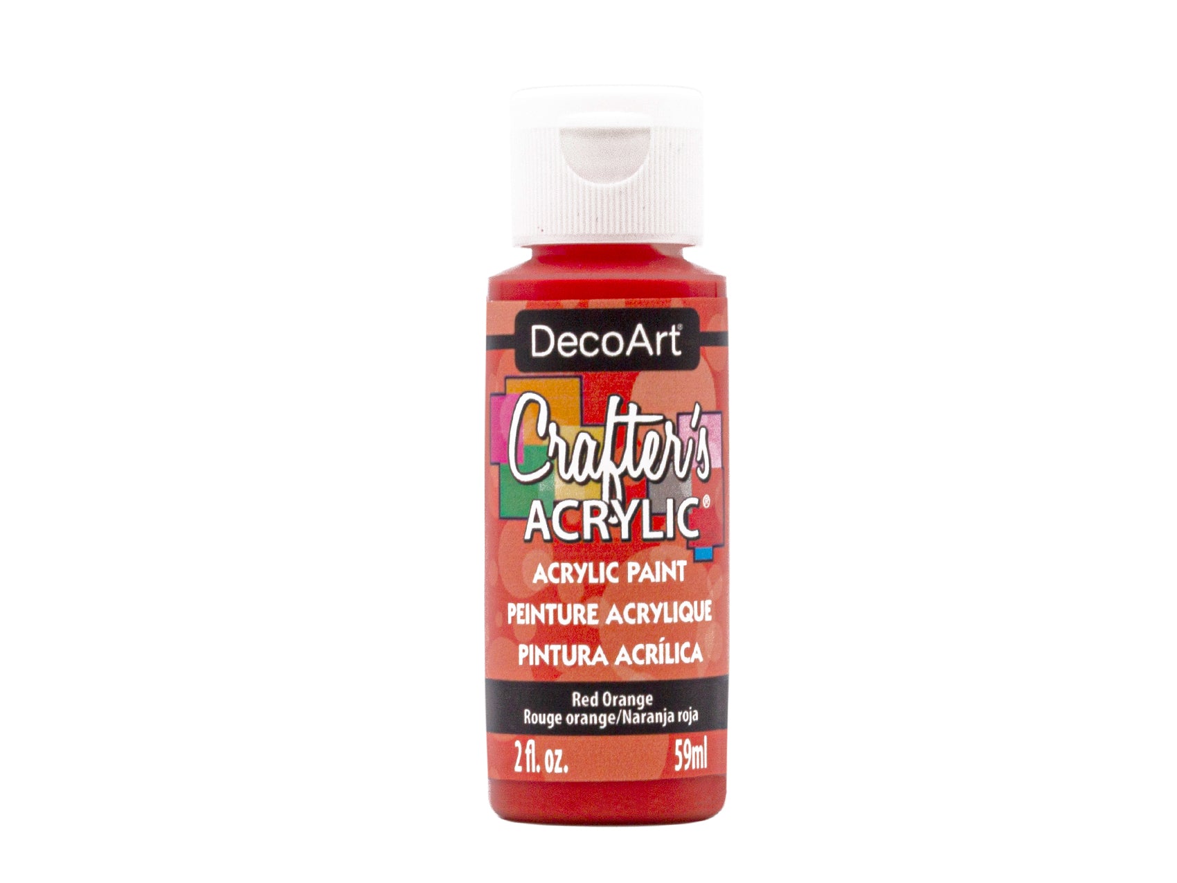 Crafters Acrylic Paint: 2oz Craft & Hobby DCA01-DCA173 A171 in Red Orange