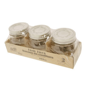 Miniature Jam Jar with Lid, Pack of 3