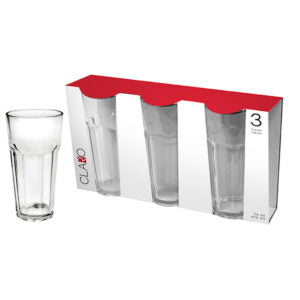 Claro High Ball Tumbler, Pack of 3