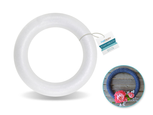 Extruded Round Polyfoam Wreath: 9.75"x1.57"