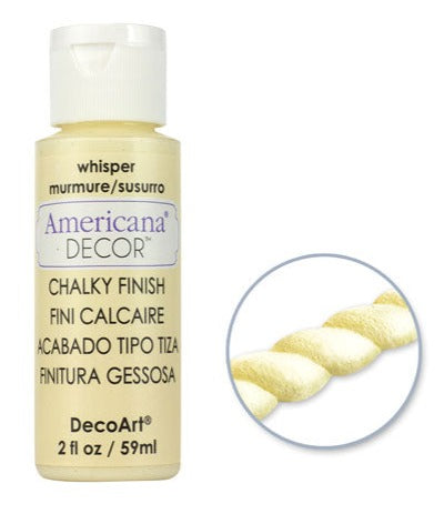 Decoart Paint: 2oz Chalky Finish Americana Decor ADC01-ADC29 ADC03 Whisper