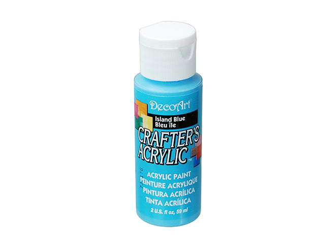 Crafters Acrylic Paint: 2oz, Craft & Hobby, DCA01-DCA173 A123, Island Blue