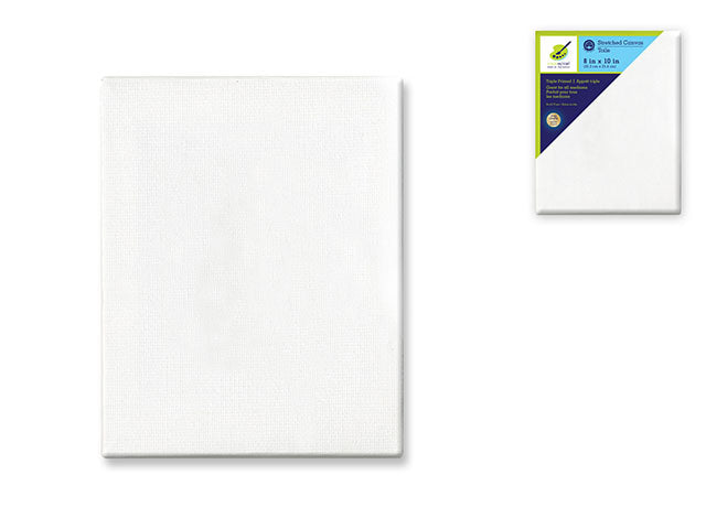 Stretch Artist Canvas: Rectangular 8"x10", Primed and Back-Stapled