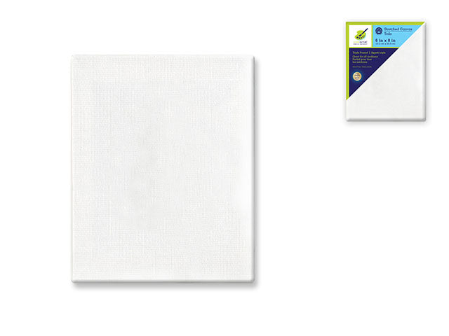 Stretch Artist Canvas: Rectangular 6"x8", Primed and Back-Stapled