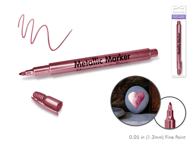Metallic Marker with 1.2mm Fine Point in Rose Platinum