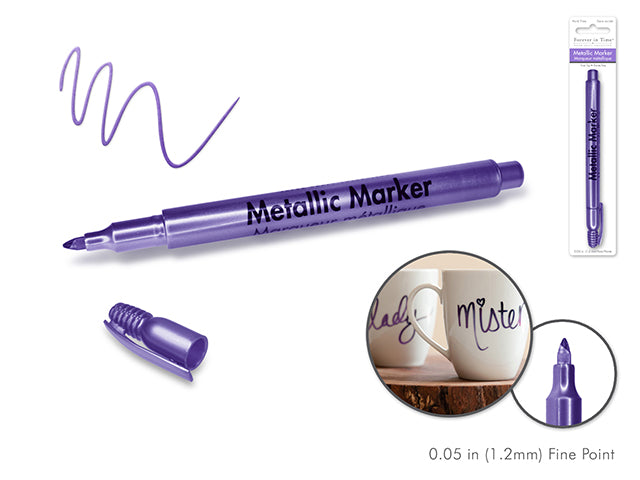 Metallic Marker with 1.2mm Fine Point in Purple