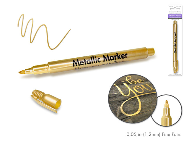 Metallic Marker with 1.2mm Fine Point in Gold